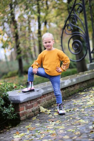 Broekje jeans lichtblauw roze