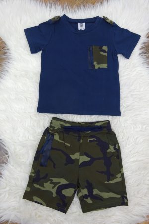 Setje Camo blauw