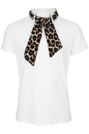 Shirtje Panter strik wit