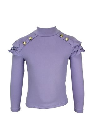Topje ruffle paars