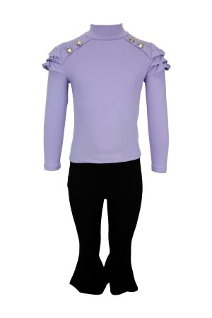 Topje ruffle paars