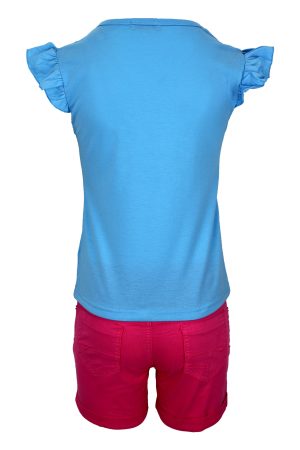 Setje Butterfly glitter blauw