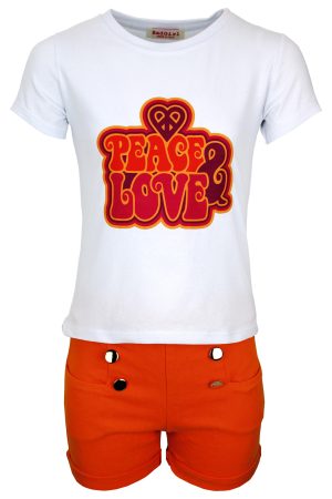 Setje peacelove oranje