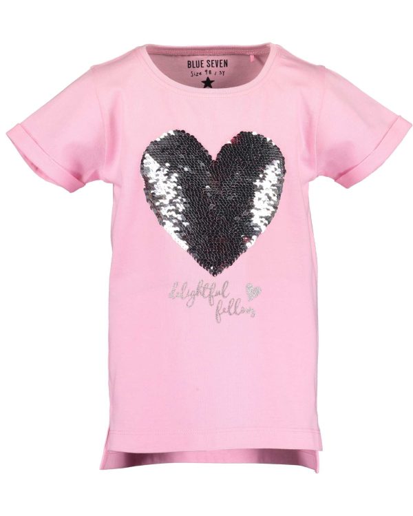 Shirtje Paard pailletjes roze Blueseven