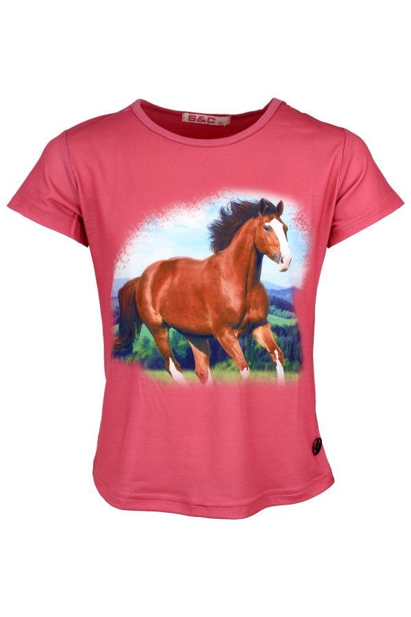 Shirtje paard roze