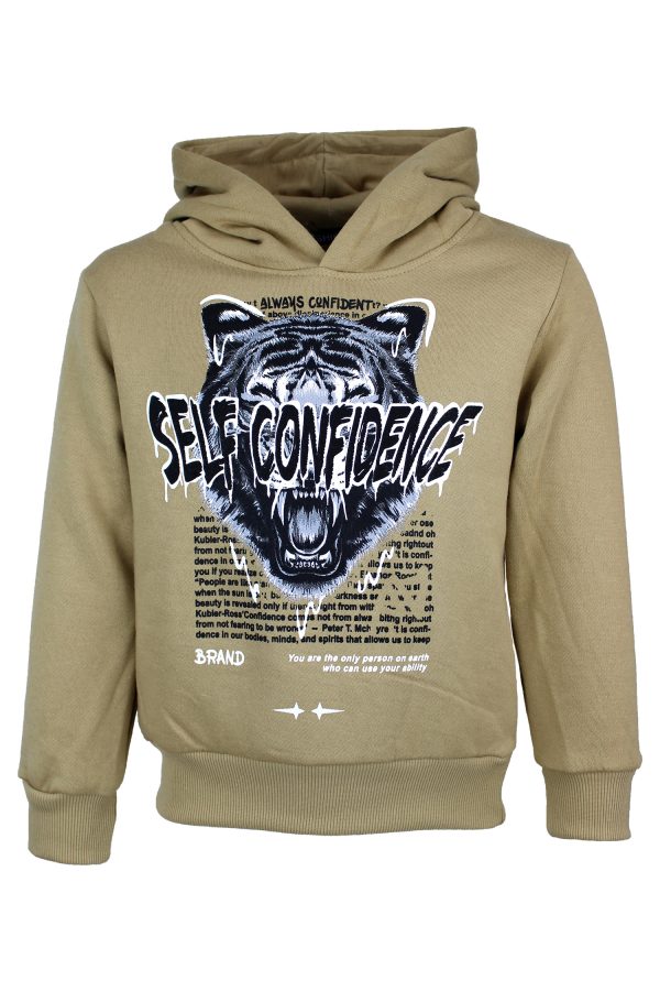 Hoodie Tijger beige