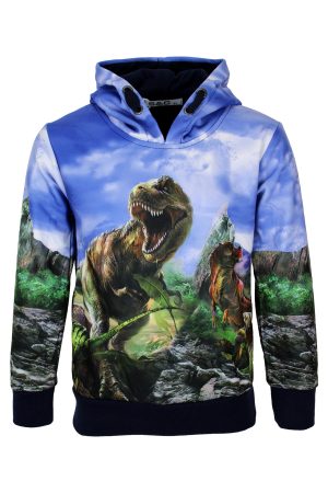 Hoodie Dino blauw