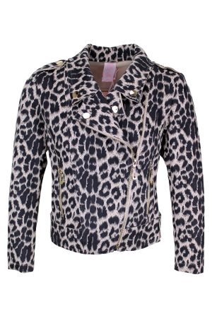 Suede jasje panter