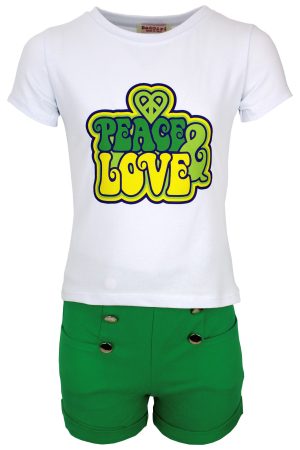 Setje peacelove groen