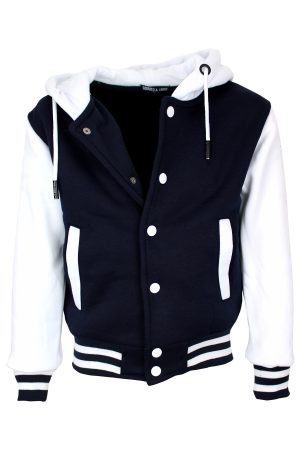 Vestje bomber donkerblauw wit