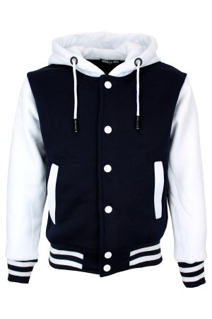 Vestje bomber donkerblauw wit