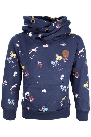 Hoodie horses blauw