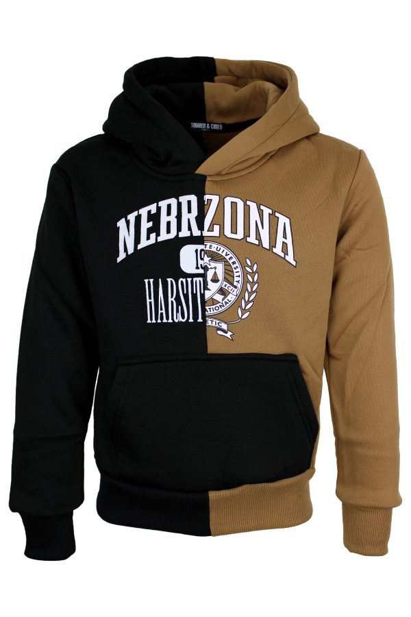 Hoodie zwart bruin