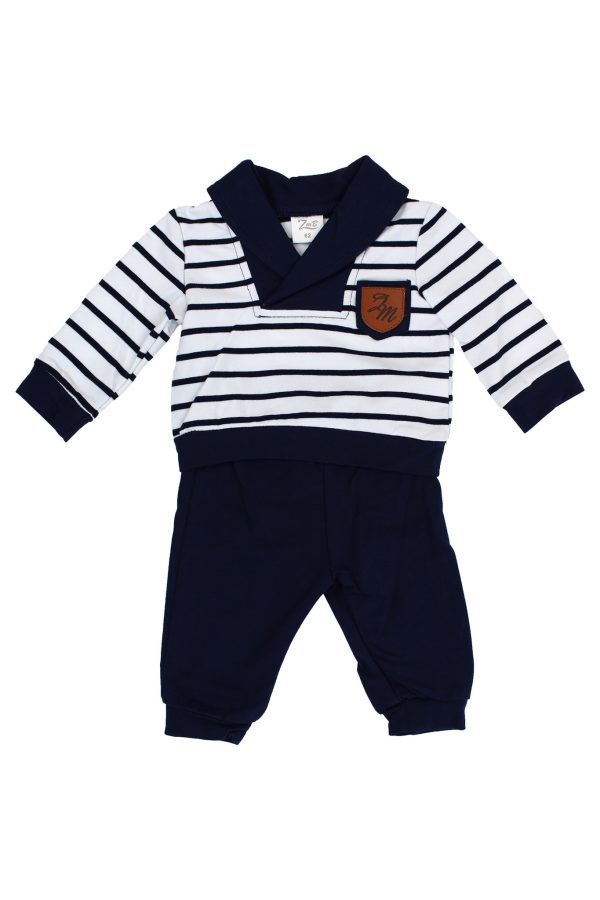 Setje mini navy wit