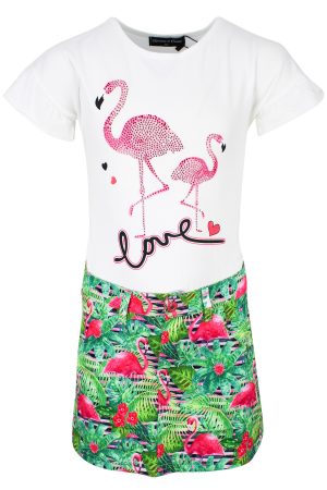 Setje Flamingo wit