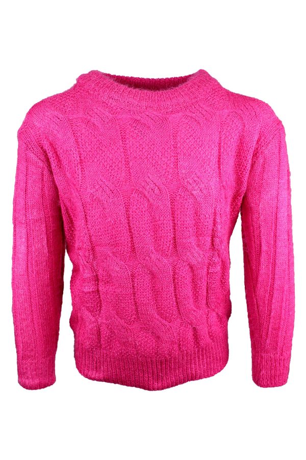 Model Topje trui Pully roze fuchsia